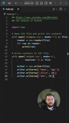 Read and Write CSV Files in Python - Python Explained #shorts #python #pythonprogramming