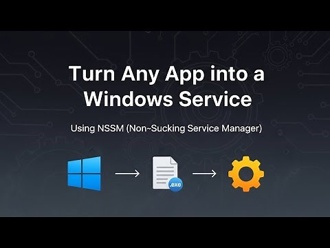How to use NSSM to run any exe as a windows service