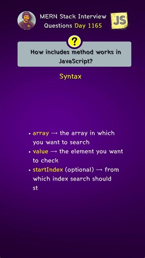 JavaScript includes() Explained (Interview Question) #shorts