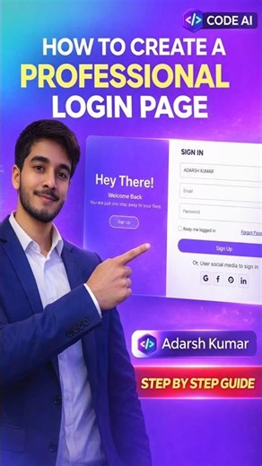 #video Modern Login Form UI Design 🔥 HTML CSS | Coding #Shorts #tutorial #coding #webdesign #design