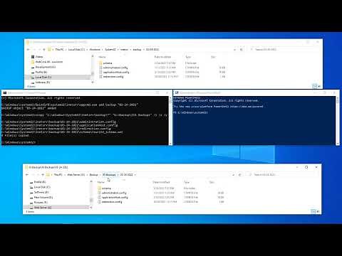 Microsoft IIS backup and restore IIS Website Configurations for both Command Prompt and PowerShell