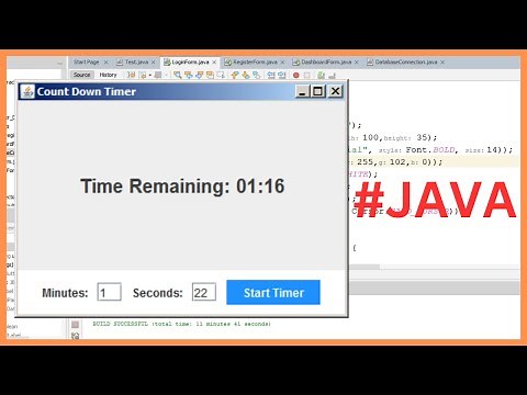 Java Project Tutorial - How To Create a CountDown Timer App In Java Netbeans [With Source Code]