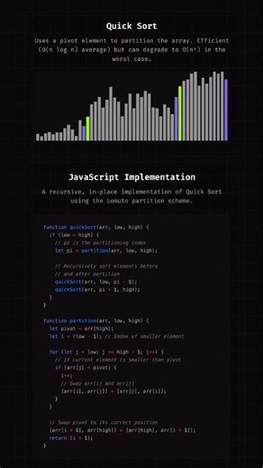 @onjsdev | Quick Sort Visualized | Instagram