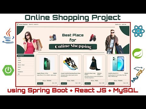 E-commerce Project using Spring Boot + React JS + MySQL | Full Stack Web App using SpringBoot, React