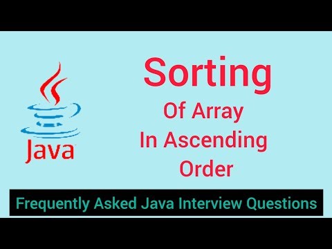 Sorting of Array in Java | Most Asked Java Interview Programs