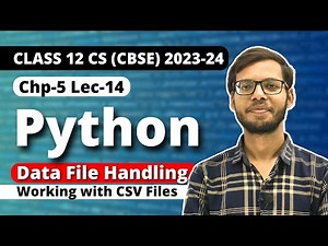 File handling in Python | Working with CSV files | Class 12 Python | Class 12 Computer