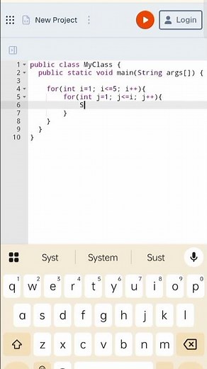 Left Half Pyramid Pattern in Java | Star Pattern Program | #codesearch #coding
