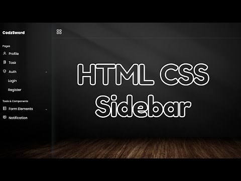 Sidebar Menu HTML CSS JavaScript | Responsive Sidebar HTML CSS | Sidebar Navigation With Dropdown