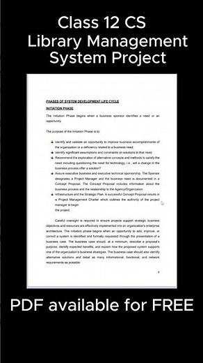 library management system project pdf FREE class 12 computer science | Nitin Paliwal #short