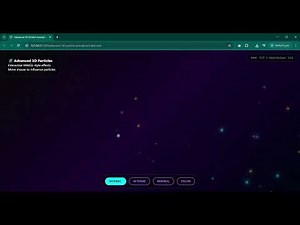 Advanced 3D Particle Animation with WebGL & JavaScript | Interactive Canvas Effect