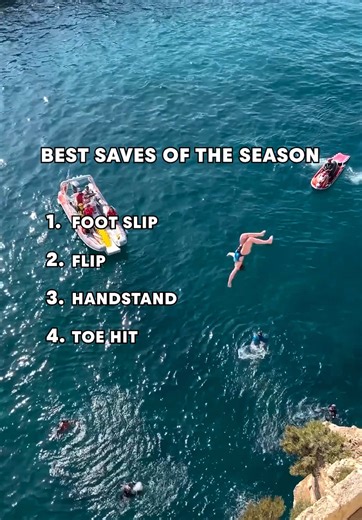Incredible Cliff Diving Saves by Professional Athletes