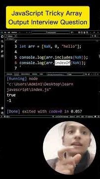 JavaScript Tricky Array Output Interview Question | includes vs indexOf Trap #javascrip