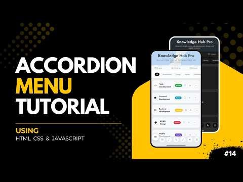 Build Modern Accordion Menu UI with HTML, CSS & JavaScript | Perfect Beginner Project 2025