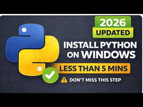 How to Install Python on Windows in 2026 (Step-by-Step Guide) | The Easy Way