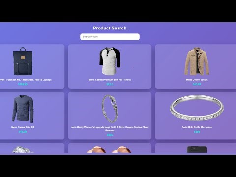 Live Product Search Using JavaScript | Fetch API + Search Filter
