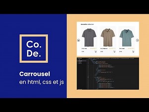 Construire un carrousel en html, css et javascript - Tuto complet