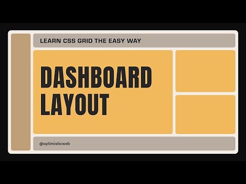 CSS Grid - Create a RESPONSIVE DASHBOARD Layout in minutes
