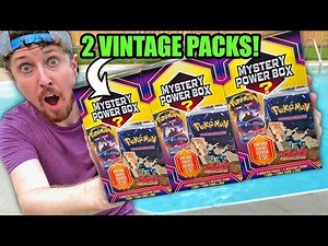 I PULLED 2 VINTAGE PACKS from a POKEMON CARDS MYSTERY POWER BOX OPENING!
