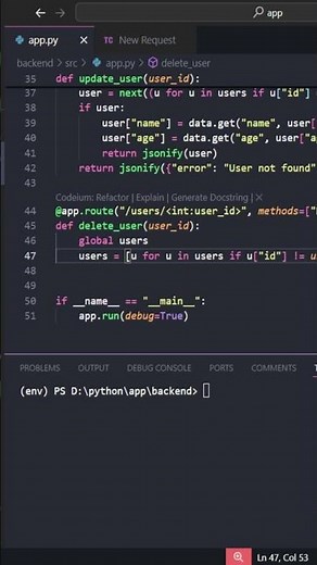 Build a CRUD API with Flask in 5 Minutes Quick Python Backend Tutorial p6 #programming #python