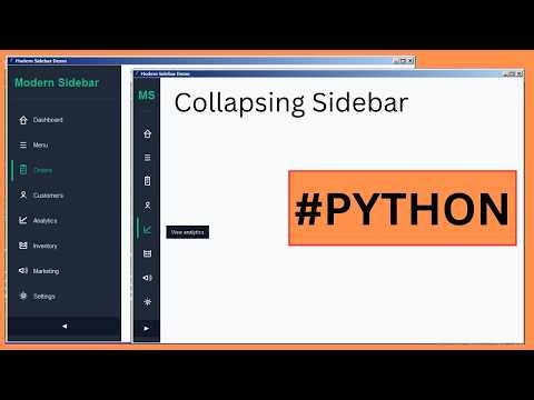 Python - How To Make A Collapsible Side Bar Menu Using Python Tkinter [ With Source Code ]