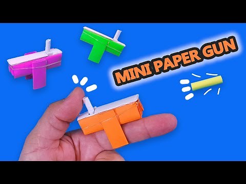 Mini Paper Gun DIY. How to Make Easy Paper Gun that shoots paper bullets Best office Paper Nerf Gun