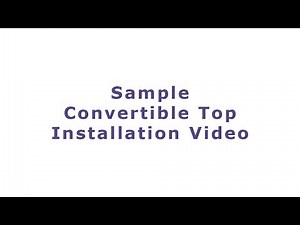 1986-1993 Corvette Convertible top Installation Video Sample