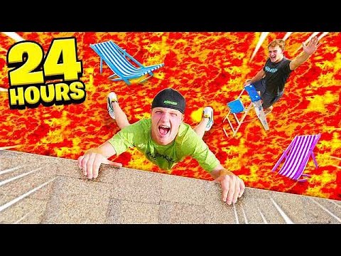 24 HOUR EXTREME FLOOR IS LAVA CHALLENGE!