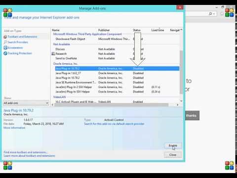 how to enable java in internet explorer