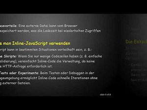 Wann sollte man Inline- vs. Externe-JavaScript verwenden