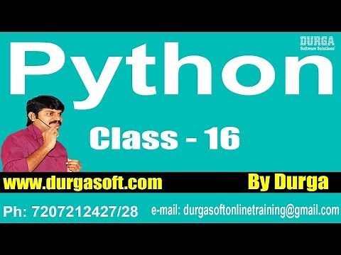 Learn Python Programming Tutorial Online Training by Durga Sir On 19-02-2018