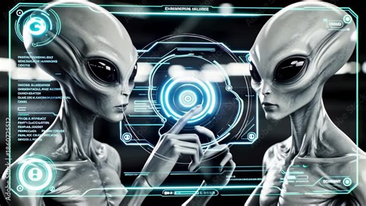 An ultra realistic gray alien 4K AI Loop 10s