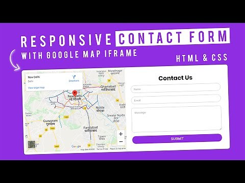 CSS Contact Form With Google Map ( iframe ) | Responsive Design In HTML & CSS