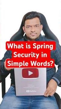 What is Spring Security #coding #java #springplatform #springboot #javainterview #education