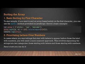 How to Sort an Array by the First Character in JavaScript