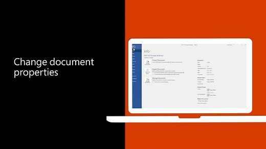 Video: Change document properties