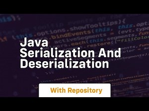 java serialization and deserialization