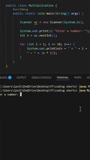 Multiplication Table Program in Java | Easy Logic