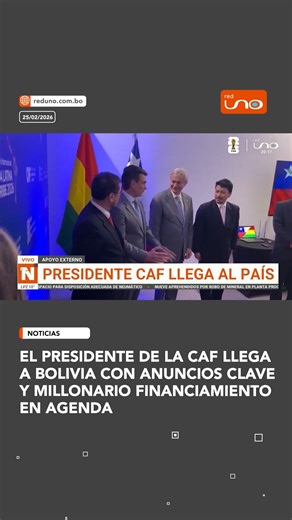 #NotivisiónLPZ | El presidente del Banco de Desarrollo de América Latina y el Caribe inicia una agenda en Santa Cruz, La Paz, El Alto, Uyuni y Tarija. Se anunciarán proyectos y financiamiento para el país, además de reuniones con el sector privado y énfasis en el área energética. ▶️ Más información en www.reduno.com.bo #RedUno #Notivisión #RedUnoDigital #Economía #CAF #Bolivia #Financiamiento #Inversión | Red Uno de Bolivia