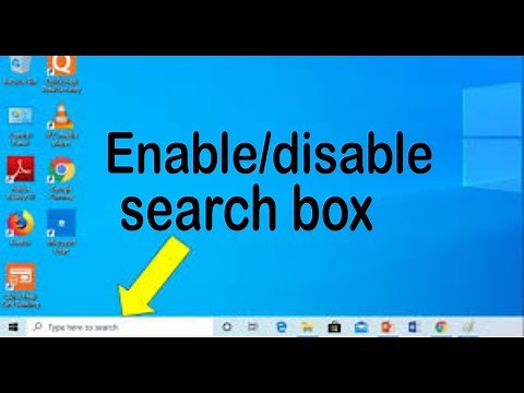 Enable or disable search box in Windows 10 & 11