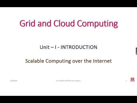 Scalable Computing Over the Internet - Grid and Cloud Computing - 15A05701 - Unit - 1
