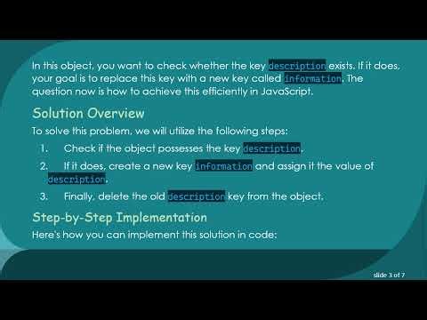How to Check if a JavaScript Object Has a Key and Replace It with a New Key