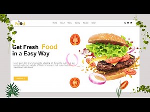 Create a Food Website using HTML and CSS only - Easy Tutorial