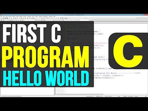 Creating First Program ( Hello World ) in C Programming Language Video Tutorial