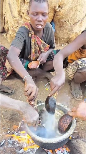 African Women Cooking and Sharing a Meal Together.#shorts #cooking