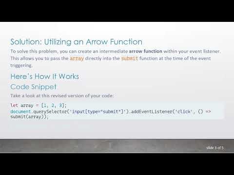 How to Pass an Array by Reference to a Named Function in an Event Listener