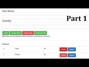 Offline Relational Database Using HTML5 and JavaScript (SQL Query) - Part 1