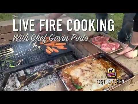 How to Cook a Full Steak Meal Over Open Fire