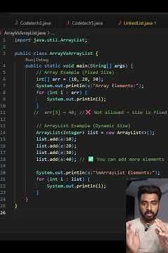 🔥 Array vs ArrayList in Java | Difference Between Array vs ArrayList in java #trending #sorts