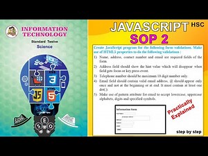 SOP 2 JavaScript Class 12 | JavaScript SOP2 Class 12 | #jssop2 | #javascript
