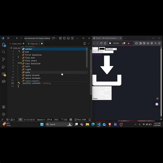QR-CODE Generator HTML CSS & JAVASCRIPT PROJECT PART - 4